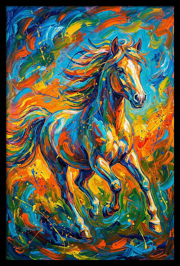 Pony In Vibrant Motion