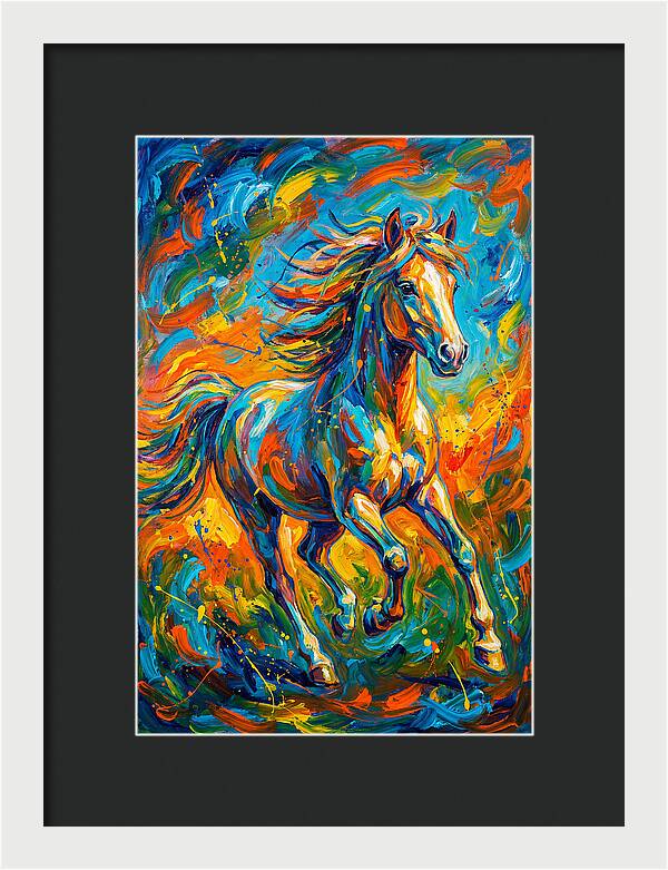 Pony In Vibrant Motion