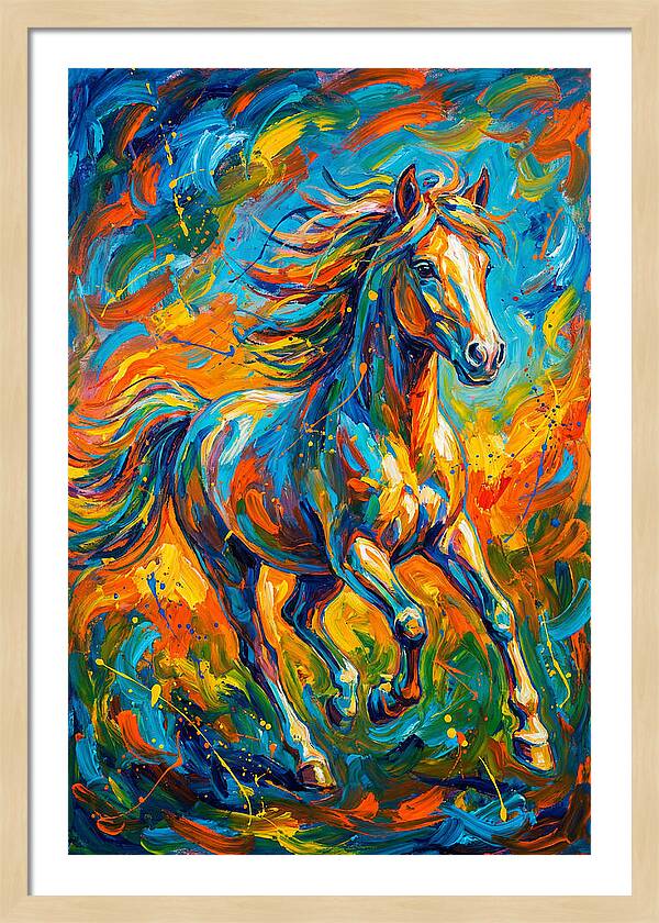 Pony In Vibrant Motion