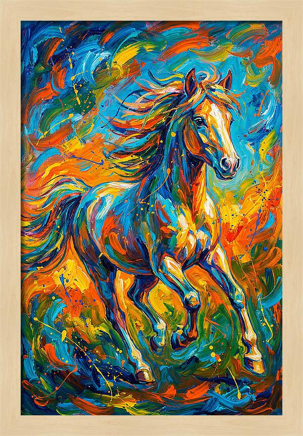 Pony In Vibrant Motion