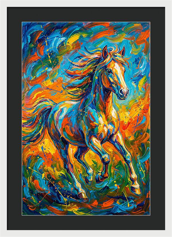 Pony In Vibrant Motion
