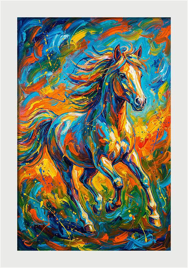 Pony In Vibrant Motion