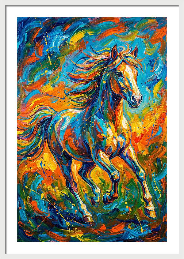 Pony In Vibrant Motion