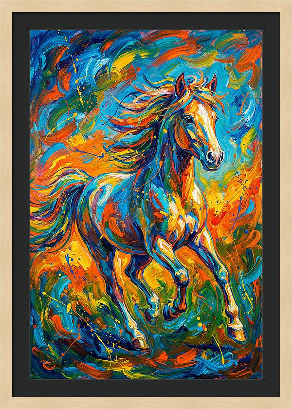 Pony In Vibrant Motion