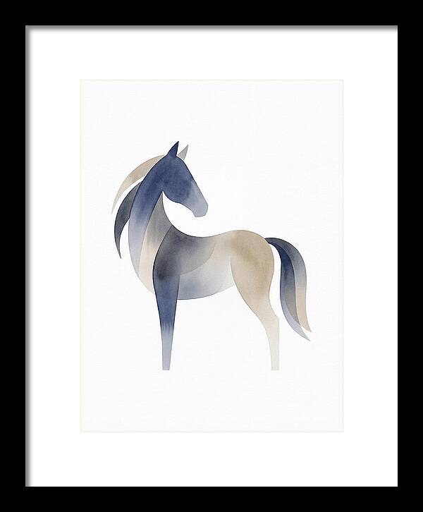 Pony Silhouette In Watercolor