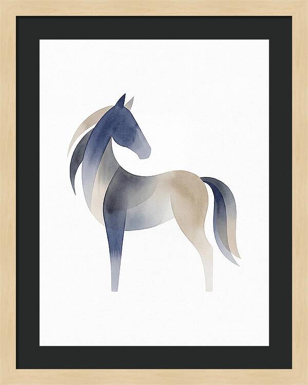 Pony Silhouette In Watercolor
