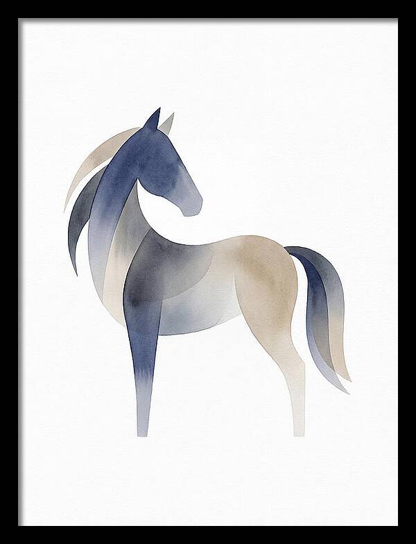Pony Silhouette In Watercolor