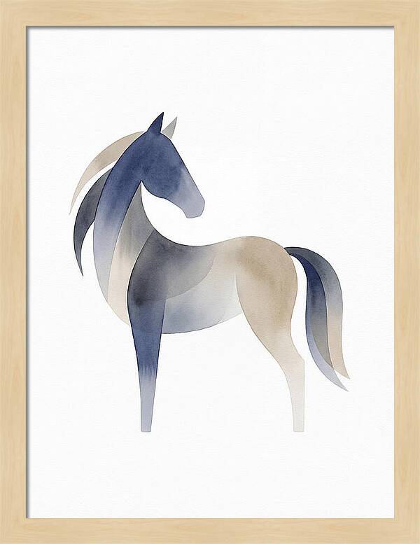 Pony Silhouette In Watercolor