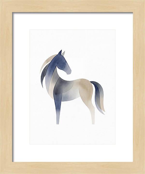 Pony Silhouette In Watercolor