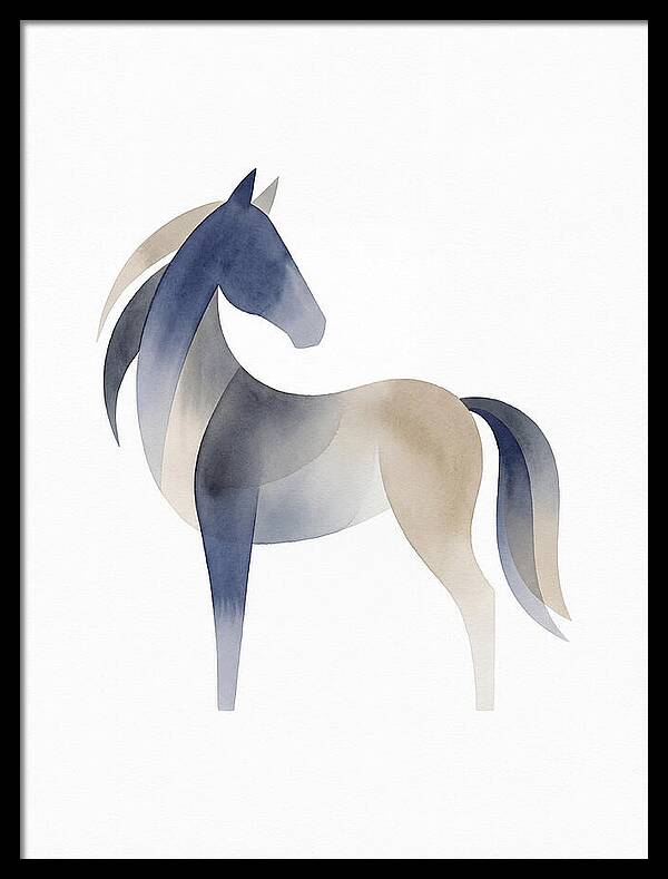 Pony Silhouette In Watercolor