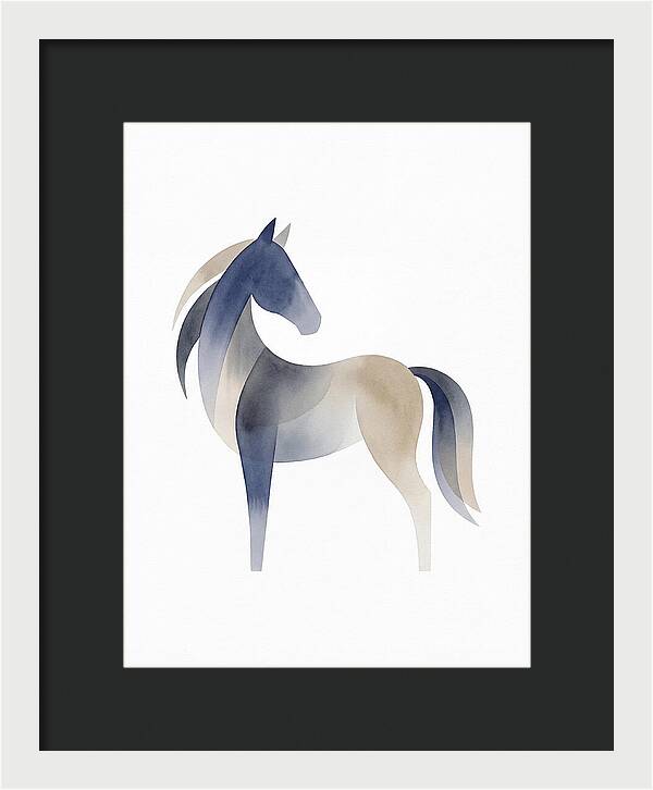 Pony Silhouette In Watercolor