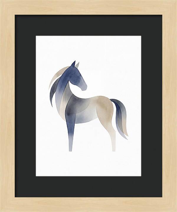 Pony Silhouette In Watercolor