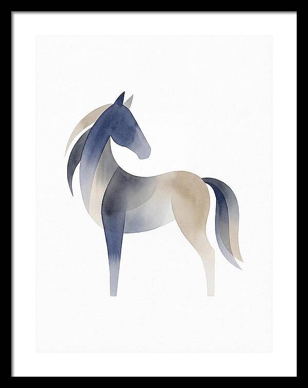 Pony Silhouette In Watercolor