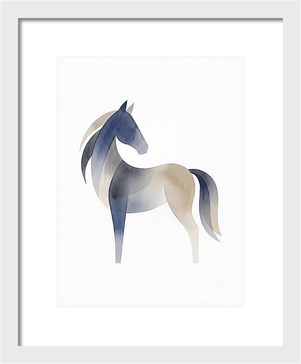 Pony Silhouette In Watercolor