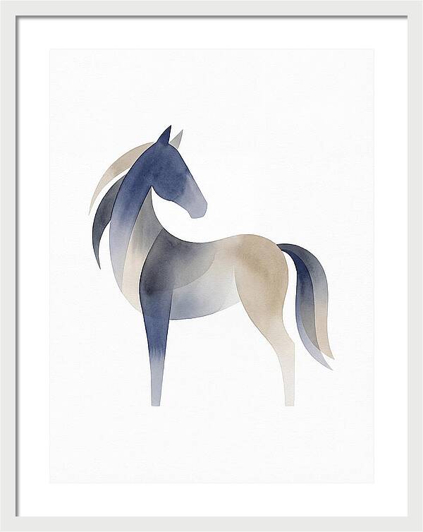 Pony Silhouette In Watercolor