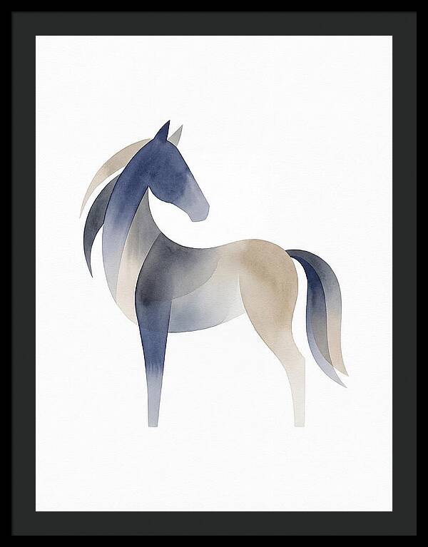 Pony Silhouette In Watercolor