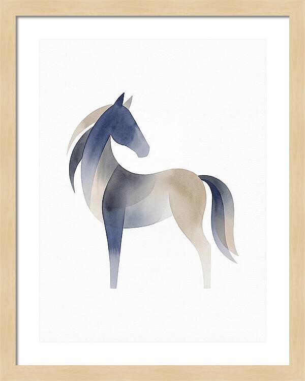 Pony Silhouette In Watercolor