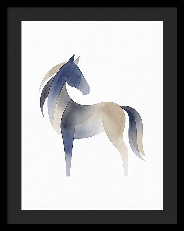 Pony Silhouette In Watercolor