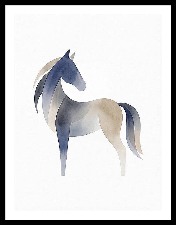 Pony Silhouette In Watercolor