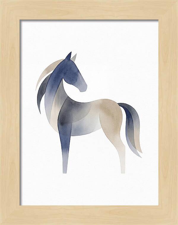 Pony Silhouette In Watercolor