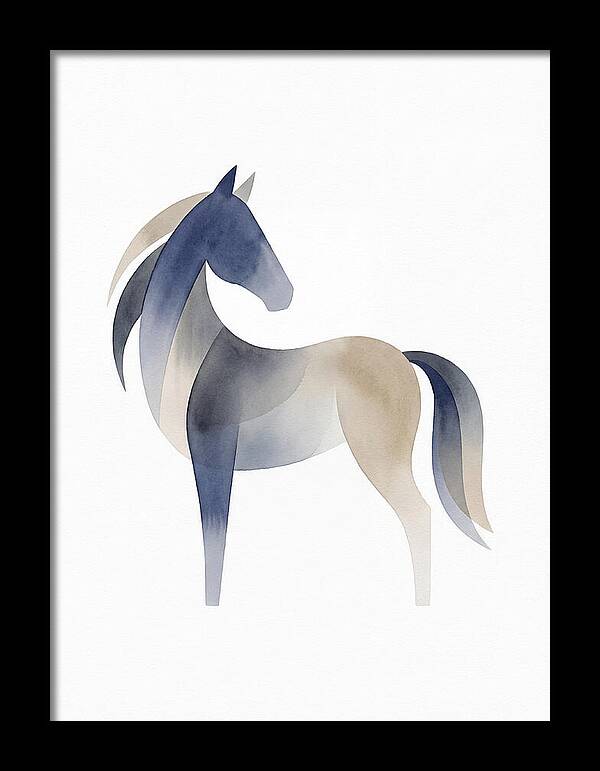Pony Silhouette In Watercolor