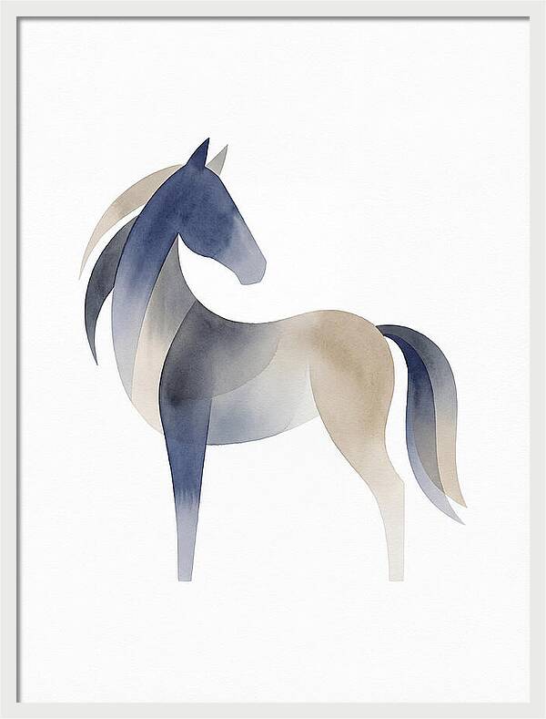 Pony Silhouette In Watercolor
