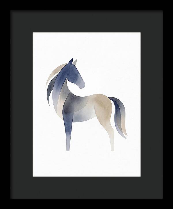 Pony Silhouette In Watercolor