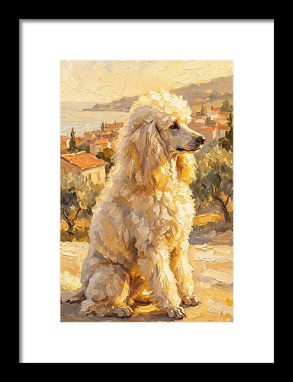 Poodle In A Mediterranean Landscape