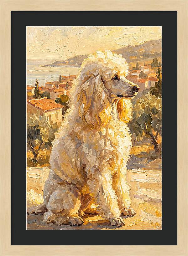 Poodle In A Mediterranean Landscape