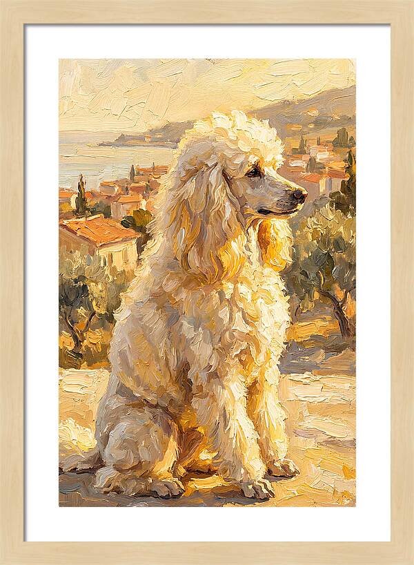 Poodle In A Mediterranean Landscape