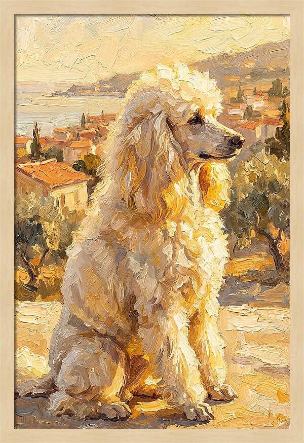 Poodle In A Mediterranean Landscape
