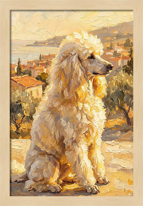 Poodle In A Mediterranean Landscape
