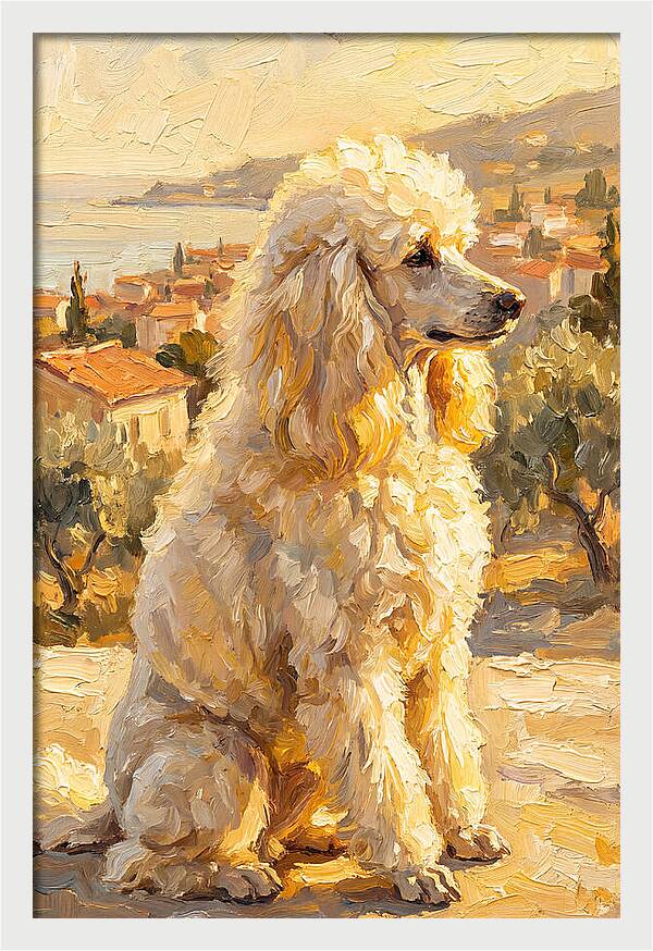 Poodle In A Mediterranean Landscape