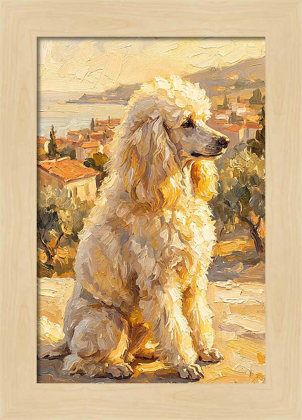 Poodle In A Mediterranean Landscape