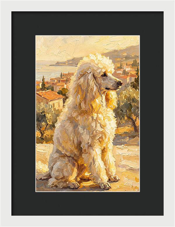 Poodle In A Mediterranean Landscape