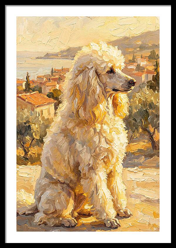 Poodle In A Mediterranean Landscape