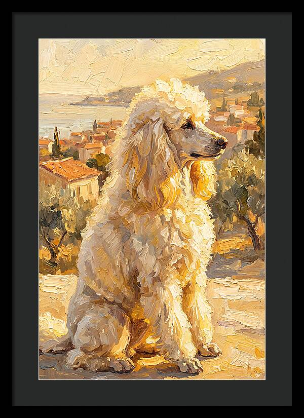 Poodle In A Mediterranean Landscape