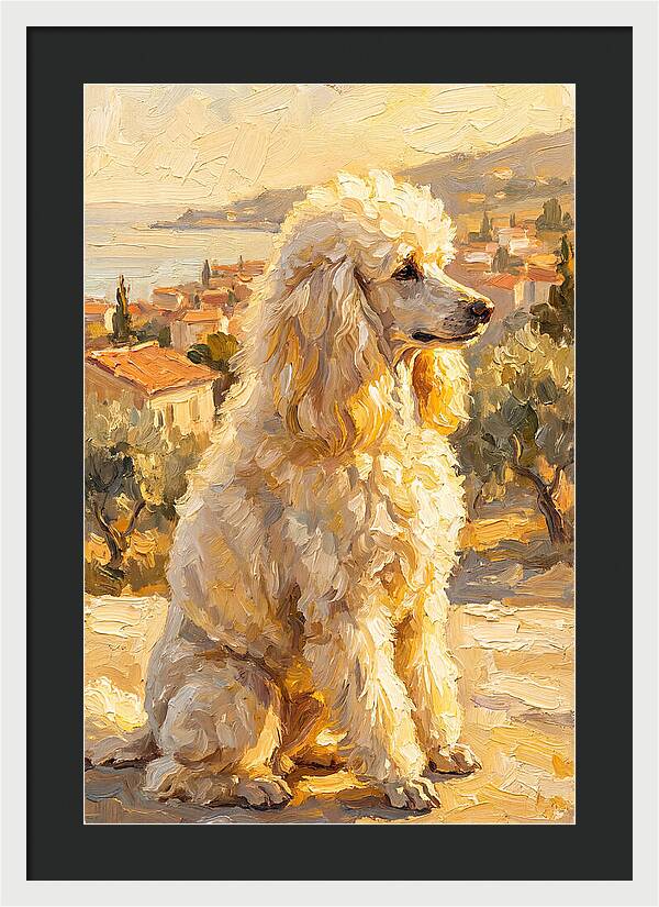 Poodle In A Mediterranean Landscape