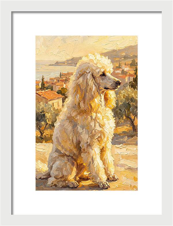 Poodle In A Mediterranean Landscape