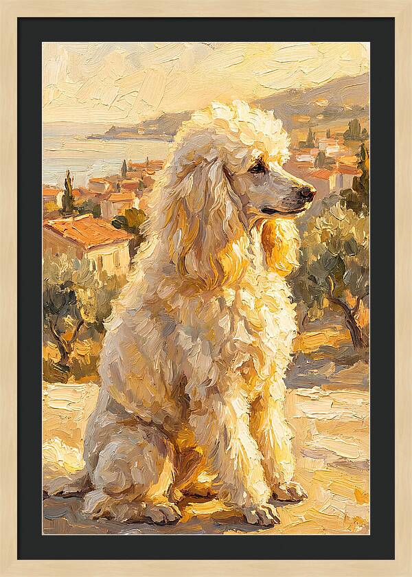 Poodle In A Mediterranean Landscape