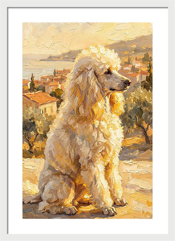 Poodle In A Mediterranean Landscape