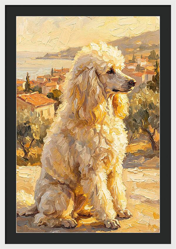 Poodle In A Mediterranean Landscape