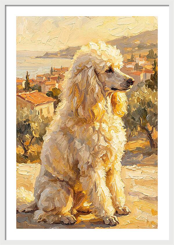 Poodle In A Mediterranean Landscape