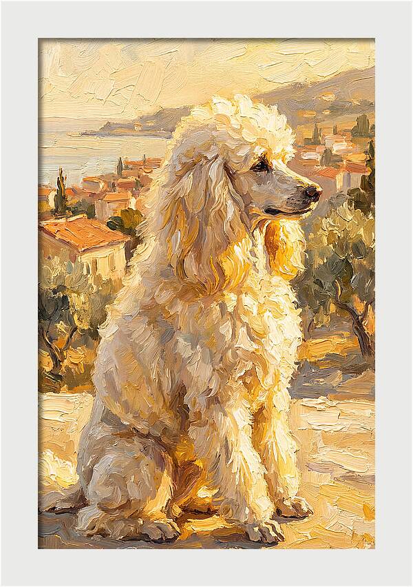 Poodle In A Mediterranean Landscape