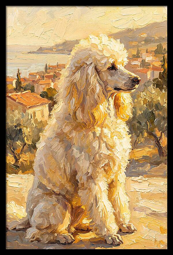 Poodle In A Mediterranean Landscape
