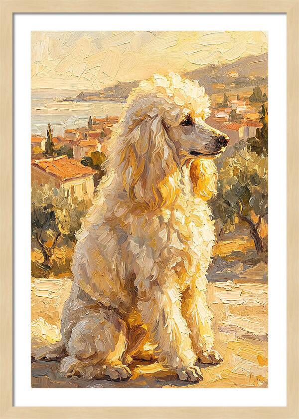 Poodle In A Mediterranean Landscape
