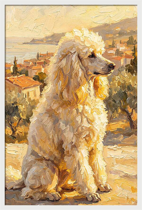 Poodle In A Mediterranean Landscape