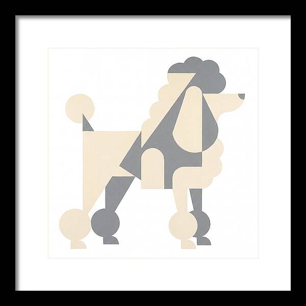 Poodle In Minimalist Style