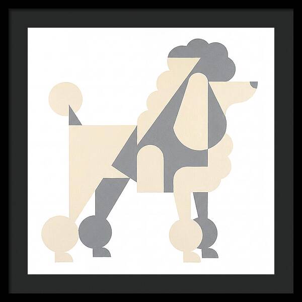Poodle In Minimalist Style