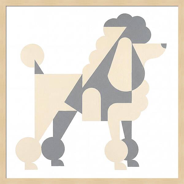 Poodle In Minimalist Style